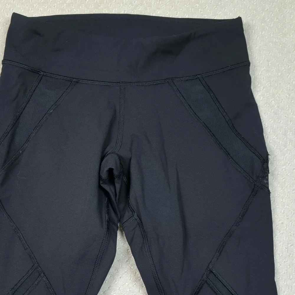 Lululemon Womens Size 4 Black Casual Workout Capri Cropped Leggings Gym Run Yoga